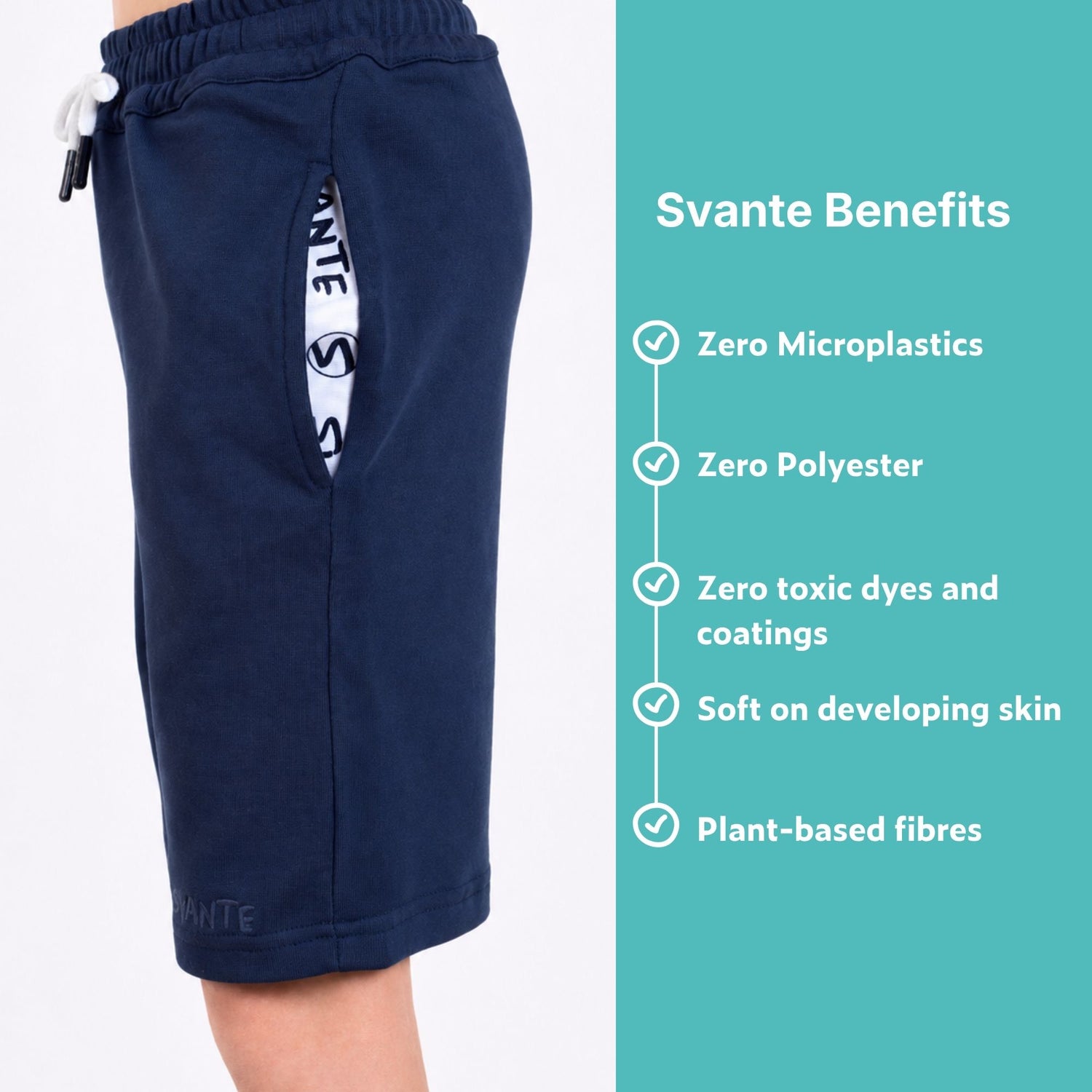 Boy Summer Set | Navy Blue Organic Cotton T-Shirt & Jersey Shorts