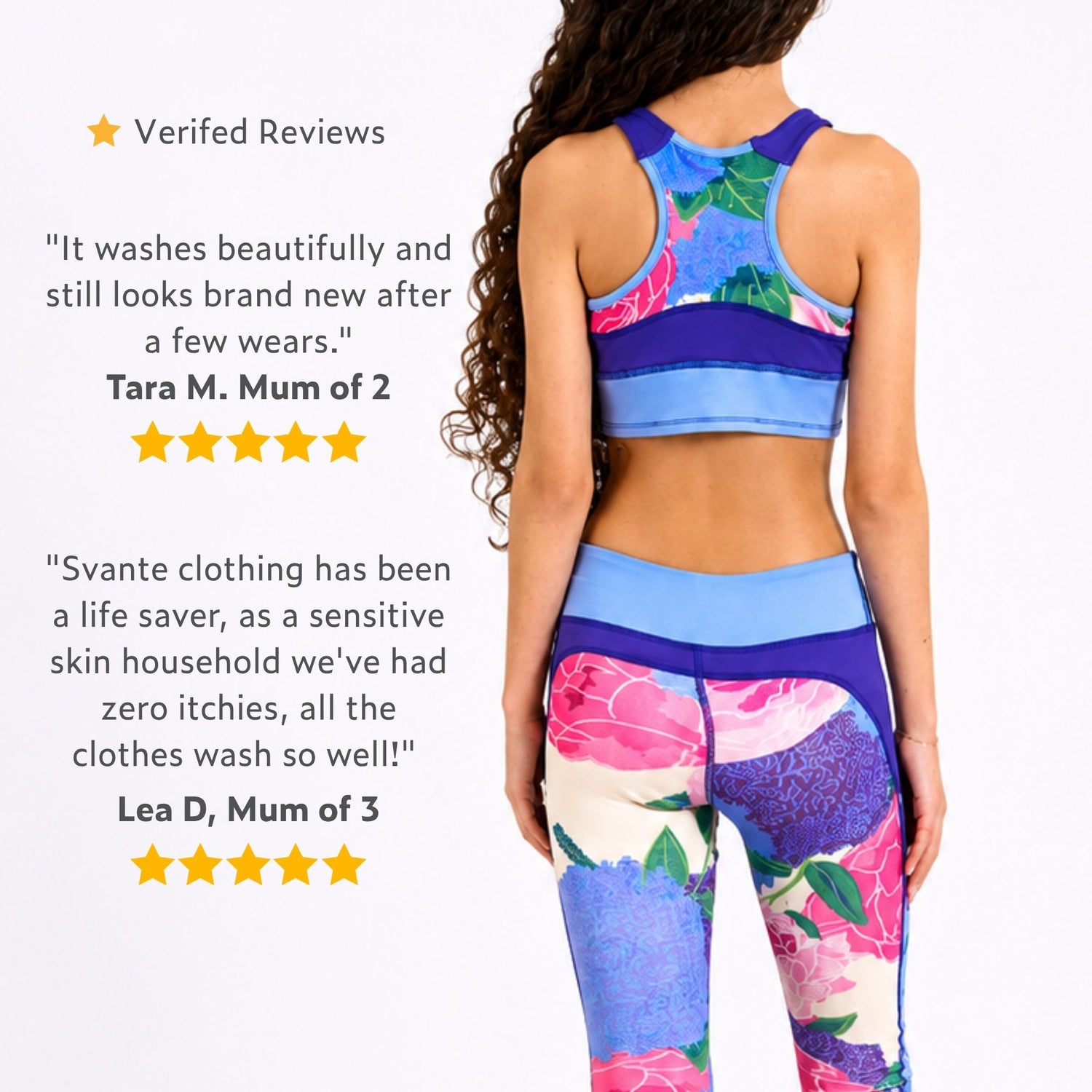 Girls Blue Sports Crop Top | Plantech™ Plant Based