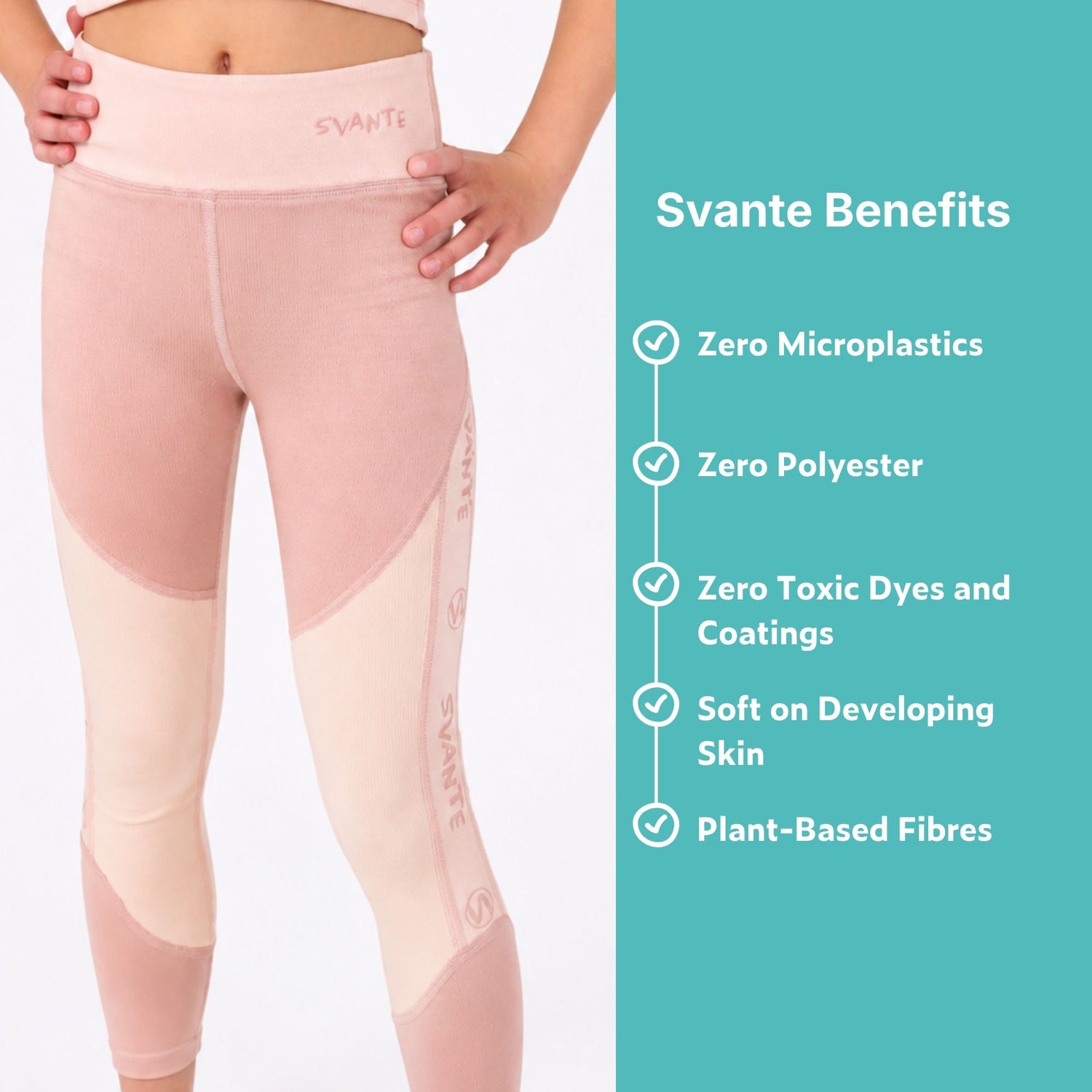 Girls Pink Plantech™ Sports Leggings