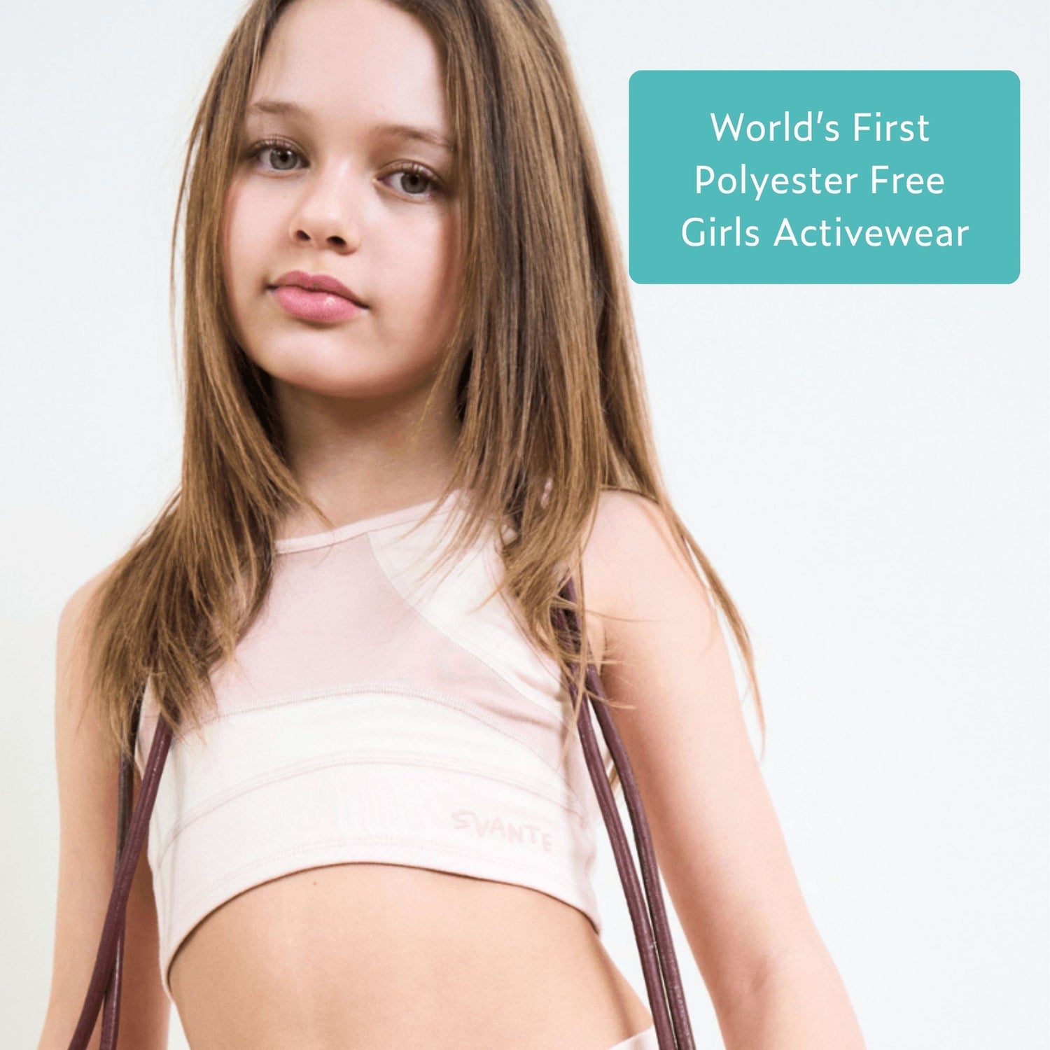 Girls Pink Sports Crop Top | Plantech™ Plant-Based